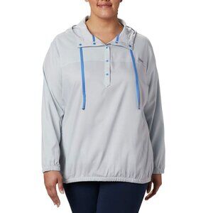 Columbia PFG Women's Light Blue Tamiami Lightweight Hooded Shirt Jacket Size M